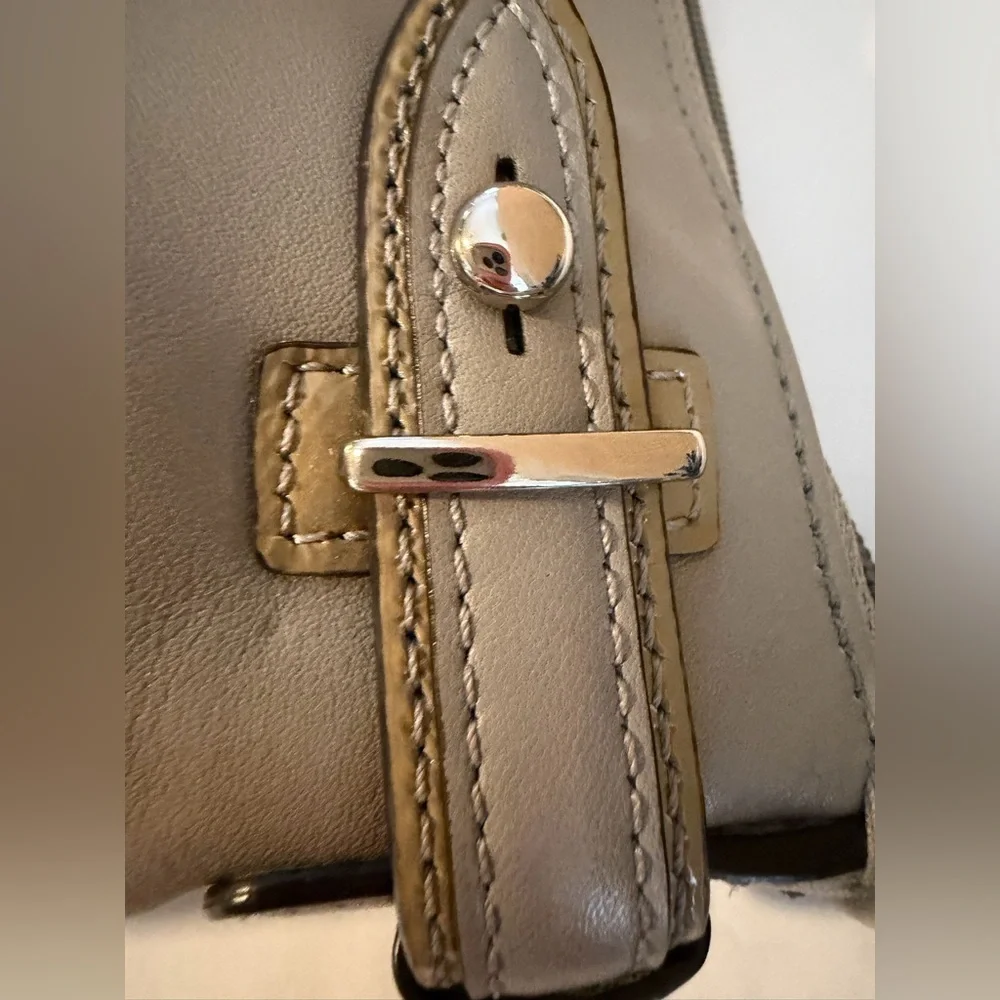 Coach 44606 Taupe Leather Crossbody Purse
